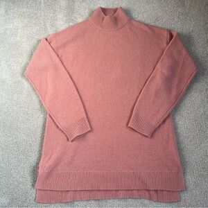 Halogen Nordstrom Women’s Wool Cashmere Mock Neck Long Sleeve Tunic Sweater Sz M